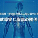 【肩の痛み/肘の痛みに悩む選手へ】投球障害と胸郭の関係性