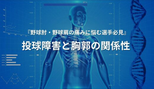 【肩の痛み/肘の痛みに悩む選手へ】投球障害と胸郭の関係性